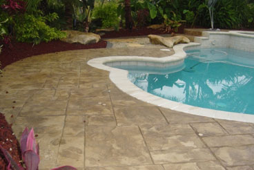 Concrete Overlay Around Pool